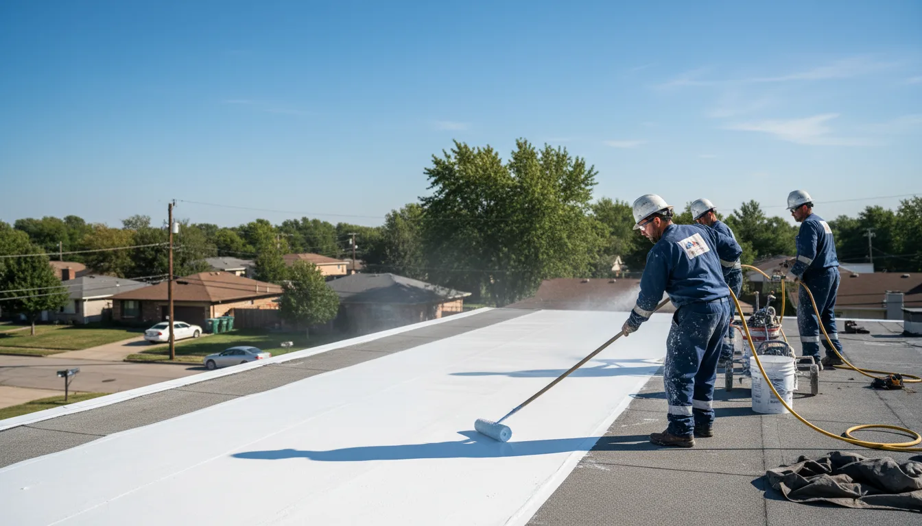 Commercial roof coating in Ledbetter, TX near me